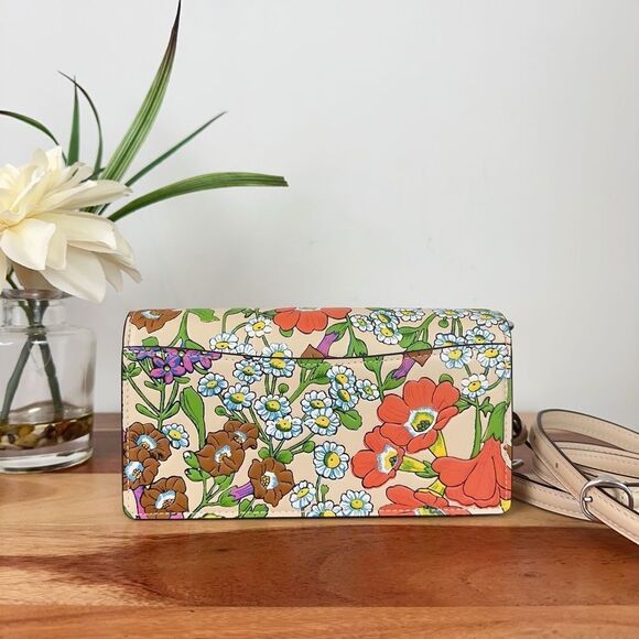NWT Coach Eliza Small Flap Crossbody With Floral Print - Picture 5 of 11